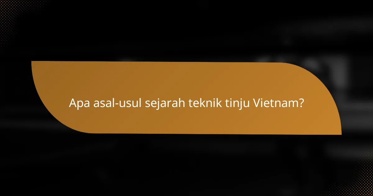 Apa asal-usul sejarah teknik tinju Vietnam?
