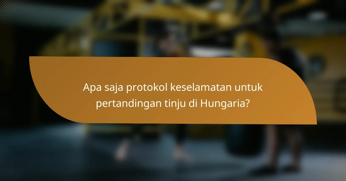 Apa saja protokol keselamatan untuk pertandingan tinju di Hungaria?