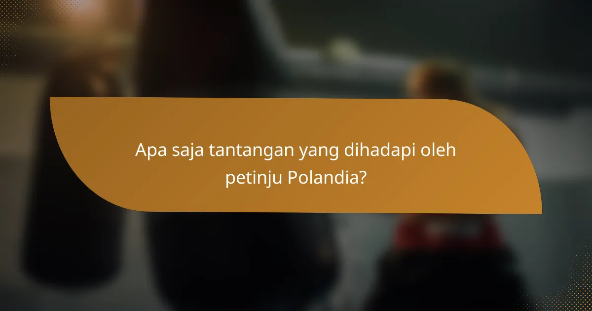 Apa saja tantangan yang dihadapi oleh petinju Polandia?