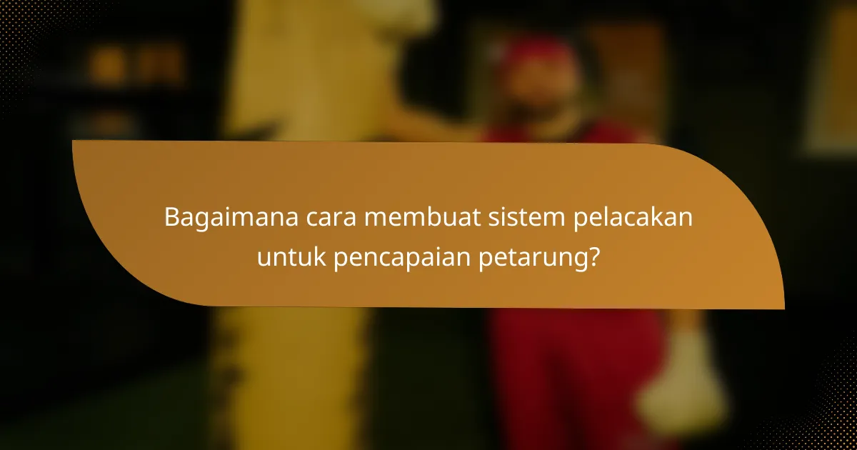 Bagaimana cara membuat sistem pelacakan untuk pencapaian petarung?