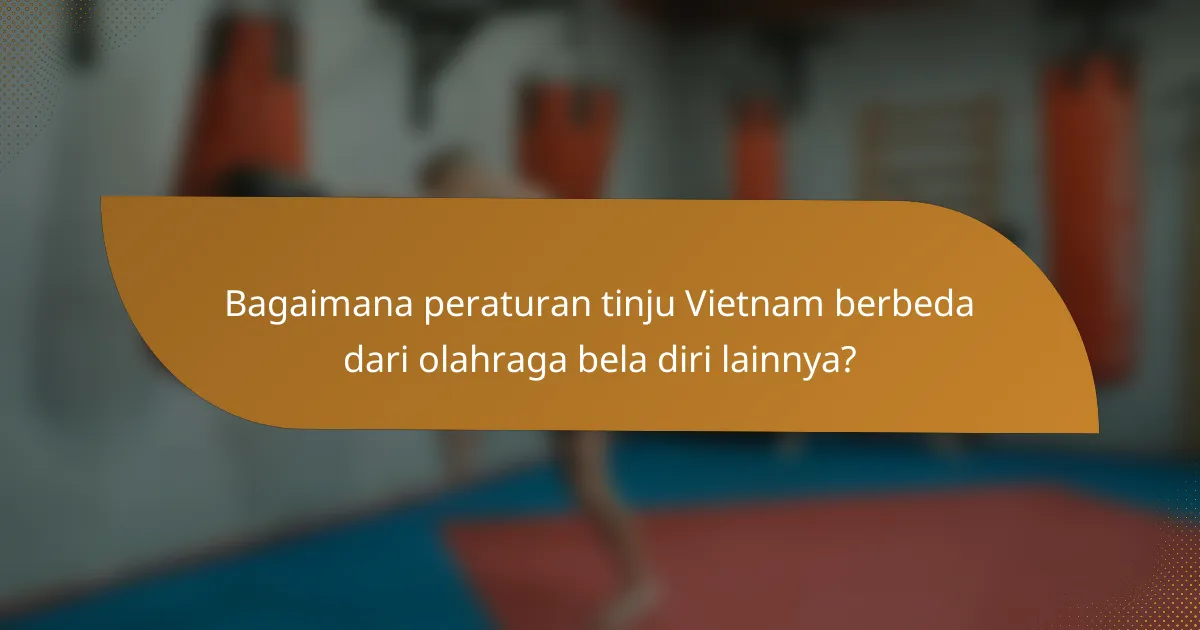 Bagaimana peraturan tinju Vietnam berbeda dari olahraga bela diri lainnya?